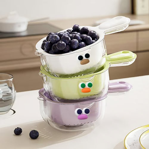 🔥Panier égouttoir de cuisine à double couche avec poignée.(02 Achetez 01 Offert). ML/Bamako