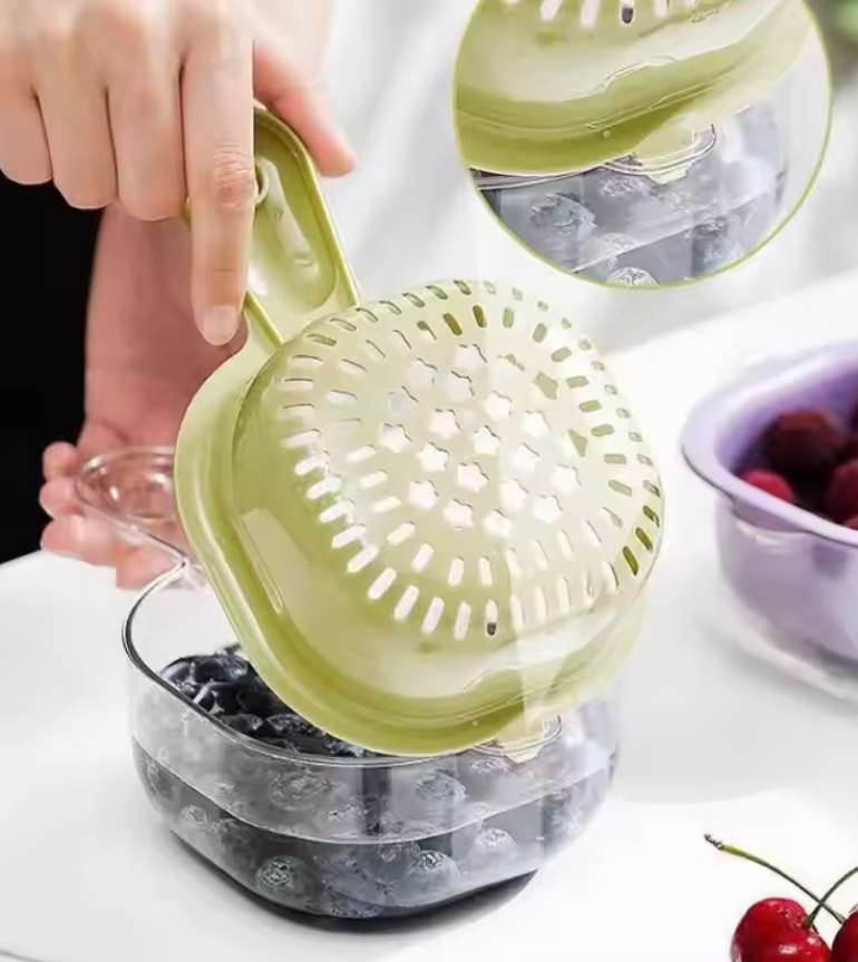 🔥Panier égouttoir de cuisine à double couche avec poignée.(02 Achetez 01 Offert). TG/Lomé